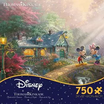 Ceaco Thomas Kinkade the Disney and Minnie Sweetheart Bridge Jigsaw Puzzle Collection-Микки (750 шт.)