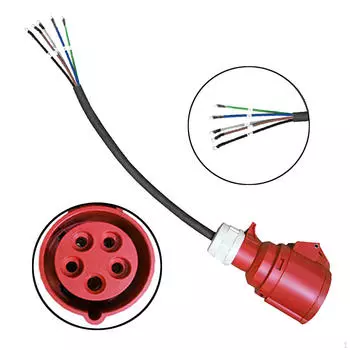 Cee 16A 5-контактный соединительный разъем адаптер кабельный разъем профессиональный аксессуар для электромобиля 50 см IP44