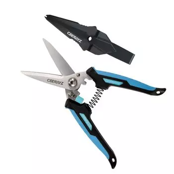 CEERAYZ 200mm Multipurpose Made with 420 Japanese Stainless Scissors for and with Protective Sheath Heavy-Duty Scissors, Steel, Industrial/All-Purpose