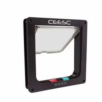 CEESC 4WAY Pet Small Pet Back Кондиционер Японское руководство по эксплуатации В комплекте Дверь, Собака, Кошка, Вход, Дверь, Дверь, Меры, (Коричневый, Большой) коричневый