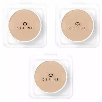 CEFINE Silk Wet Powder Foundation Powder Foundation Refill Coverage Silk Skin Set of (OC110, 3)