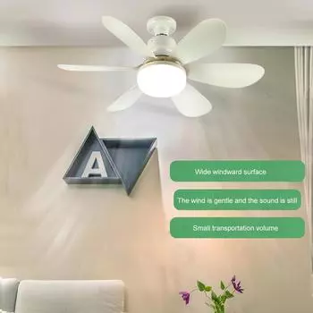 Ceiling Fan LED Lamp E27 Base 42cm Modern LED Ceiling Fan Remote Control Low Profile Ceiling Fan for Bedroom Living Room Kitchen