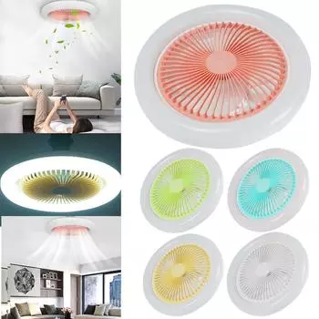 Потолочные вентиляторы со светодиодным освещением и таймером Потолочные светильники для спальни, гостиной A белый