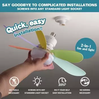 Ceiling Fans With Light and Remote Control LED Lighting Lamp Fan E27 Smart Silent Ceiling Fans For Bedroom Living Room 85-265V 30W