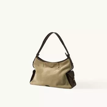 Ceirihe Jiang Qiming Same Style Tracking Travel Hobo Bag Large Capacity Crossbody Computer Bag Commuter Tote Female Medium Camel Brown