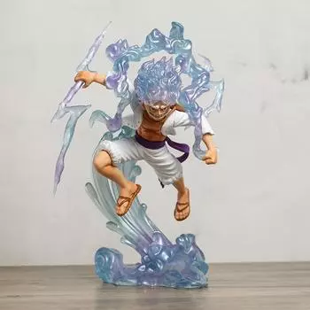 Цельная аниме-игрушка Бог Солнца Ника Луффи Шестерня 5 Обезьяна D Луффи Фигурка из ПВХ Коллекционная модель Рисунок 28cm белый