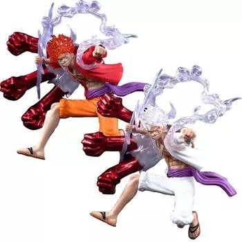 Цельная фигурка Luffy Gear 5, аниме Ника Джойбой, ПВХ, экшн-фигурка, статуя, Коллекционная модель, украшение куклы, игрушки, детский подарок Pack of 1 белый