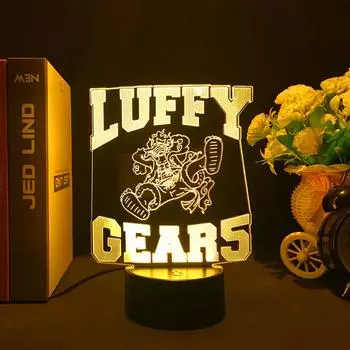 Цельная фигурка обезьяны D Луффи, 3D иллюзия, светодиодный ночник, ночник, сенсорная вспышка, настольная модель, японское аниме, фигурки, игрушки