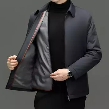 Цельная куртка из трех предметов одежды 90 White Duck для мужчин, осенне-зимняя куртка со съемной подкладкой, деловая куртка с лацканами M