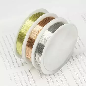 Цельная медная проволока для изготовления ювелирных изделий, металлических скульптур и садоводства - катушка 0,32 унции, разные размеры (0,3мм -1,0мм) 0.3mm
