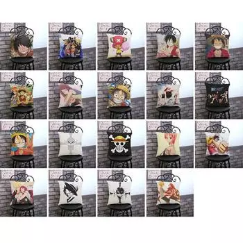 Цельная серия подушек Monkey D Luffy с принтом наволочка из хлопка и льна домашняя декоративная подушка для дивана Kussensloop No filling