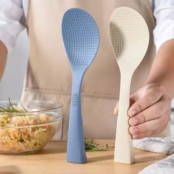 Цельная силиконовая ложка для риса, бытовая рисоварка, ложка для риса, жаропрочная силиконовая антипригарная ложка для риса синий