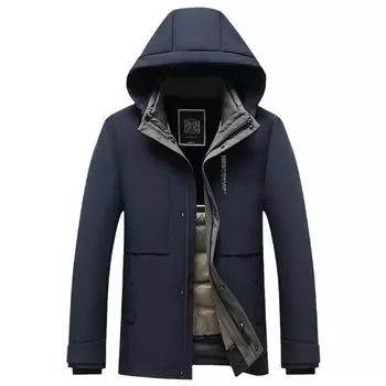 Цельная, трехкомпонентная куртка для мужчин, новый стиль осень-зима, куртка-пуховик с подкладкой из пуха, куртка из белого утиного пуха, мужская куртка M