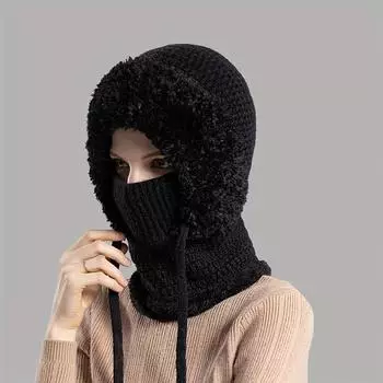 Цельная ветрозащитная и теплая велосипедная шапка с капюшоном, зимняя лыжная шапка для защиты от холода на открытом воздухе, унисекс, утолщенный шарф-манишка разных цветов