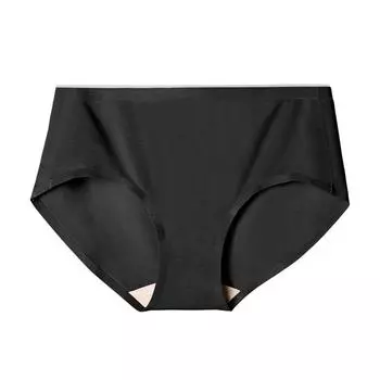 Цельное нижнее белье из модала, антибактериальное шелковое гладкое нижнее белье, дышащее женское нижнее белье M чёрный