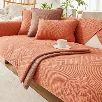 Цельнохлопковая диванная подушка Four Seasons Универсальная нескользящая подушка из чистого хлопка Чехол для дивана Универсальный универсальный чехол для стирки Полотенце 70*70