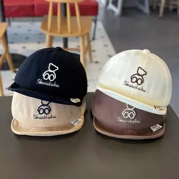 Цельнокроеная бейсболка для маленьких мальчиков, корейская модная простота, стильная козырек для маленького мальчика, весенне-летняя дорожная солнцезащитная кепка