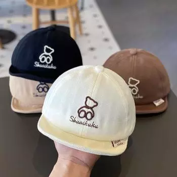 Цельнокроеная бейсболка для маленьких мальчиков, корейская модная простота, стильная козырек для маленького мальчика, весенне-летняя дорожная солнцезащитная кепка