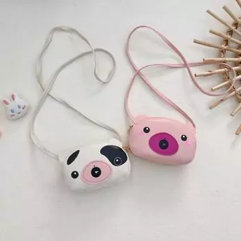 Цельнокроеные рюкзаки Kawaii для маленьких девочек, маленькая милая сумка-мессенджер с мультяшными животными для малышей, уличная портативная сумка для монет