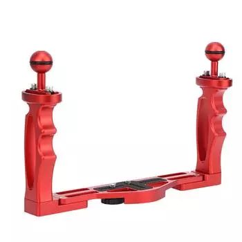 Цельнометаллический двойной держатель для подводного фонарика с рукояткой для подводного спорта