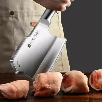 Цельнометаллический топор-нож для резки костей, разделочный нож для дома, разделочный большой нож для костей, мясник, коммерческий мясник, нож для мяса