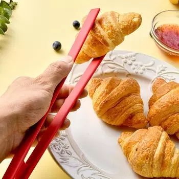 Цельные антипригарные силиконовые щипцы для еды, барбекю, кухня, гриль, щипцы для еды, термостойкий зажим для хлеба
