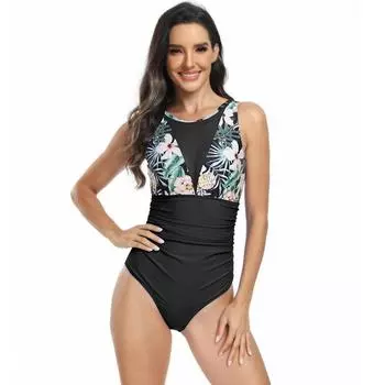 цельные купальники женские сексуальные высокие вырезы Push up монокини купальники бикини S