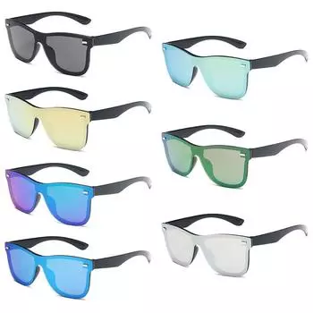 Цельные линзы поляризованные женские рыболовные мужские квадратные прямоугольные водительские новые солнцезащитные очки походные модные солнцезащитные очки UV400 аксессуары золотой