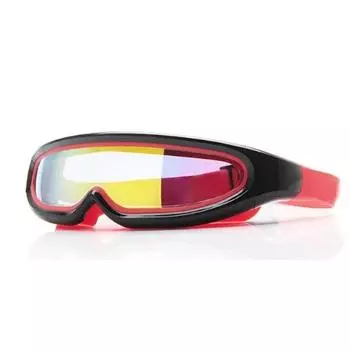 Цельные очки для плавания с зеркальным покрытием, противотуманные, с жестким футляром, маска для сноркелинга для взрослых, очки для дайвинга