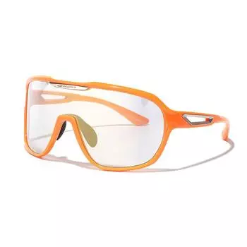 Цельные очки, солнцезащитные очки для женщин, цельные ветрозащитные, песчано-устойчивые, с защитой от ультрафиолета, с увеличенной оправой, маленькие солнцезащитные очки для мужчин оранжевый