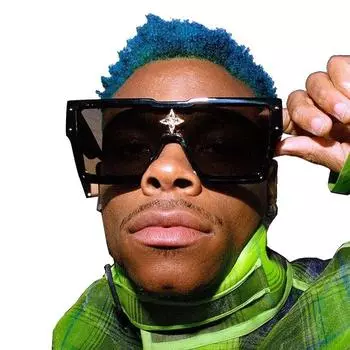 Цельные солнцезащитные очки в большой оправе, инкрустированные бриллиантами, модные индивидуальные цельные зеркальные очки для мужчин и женщин в оправе с перекрестными зеркалами, очки знаменитостей чёрный