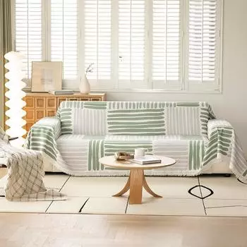 Цельный чехол для дивана, тканевое полотенце, скандинавское покрывало для дивана, одеяло, все включено, всесезонное, универсальное. 180x130cm