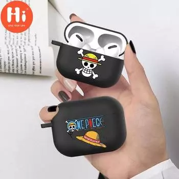 Цельный чехол для наушников Hi Japan Anime соломенная шляпа со скелетом для Apple Airpods Pro, коробка для наушников Air Pods 3, силиконовый чехол с рисунком капитана пирата