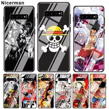 Цельный чехол с изображением Луффи в стиле аниме для Samsung Galaxy S20 Ultra S10e S10 5G S9 S8 Plus Note 10 9, чехол для телефона из закаленного стекла Samsung S8