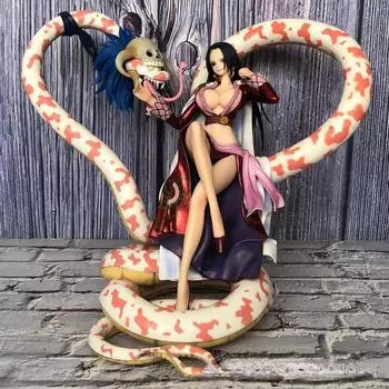 Цельный GK POP Snake Princess Boa Hancock Аниме Фигурка Модель 21 см Коллекция статуй из ПВХ Игрушка Украшение рабочего стола Figma
