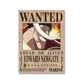 Цельный холст картины Луффи японский аниме постер Bounty изображение и принт домашний декор для гостиной детские подарки украшения без рамки 21*30cm