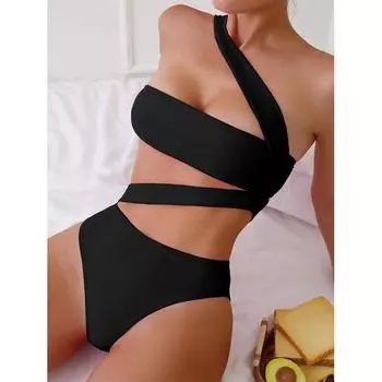 Цельный купальник, бикини, купальники, женское боди, пляжная одежда, купальный костюм с эффектом пуш-ап, летняя пляжная одежда для плавания S белый