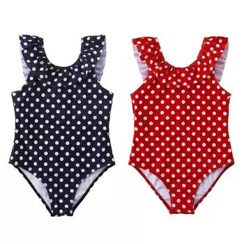 Цельный купальник для девочек, милый купальный костюм, Гавайские купальники 130