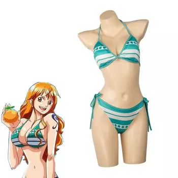 Цельный купальник Nami, бикини, костюм для косплея, треугольный бикини, комплект из 2 предметов, поддерживающий купальник, купальник, соревновательный купальник для пляжа на горячих источниках