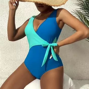 Цельный купальник женский купальник новый шнуровка монокини сексуальный купальный костюм стринги с высоким вырезом пляжная одежда S