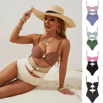 Цельный купальник женский купальник сексуальный обтягивающий купальник S