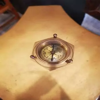 Цельный латунный антикварный гравированный компас песочные часы подарок на годовщину винтажный компас