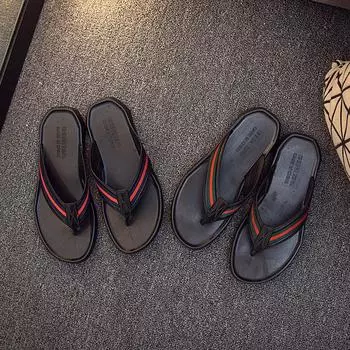 [Цельный] Мужские шлепанцы нескользящие модные корейская версия мужских тапочек износостойкие толстые подошвы 40