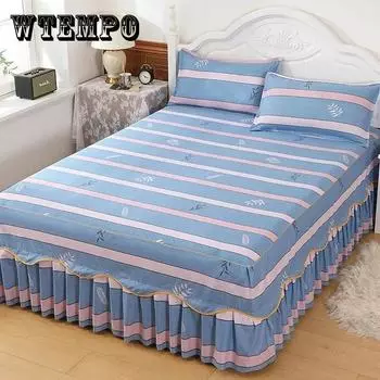 Цельный наматрасник, постельное белье для спальни, покрывало, модный защитный чехол для матраса с принтом 120x200cm