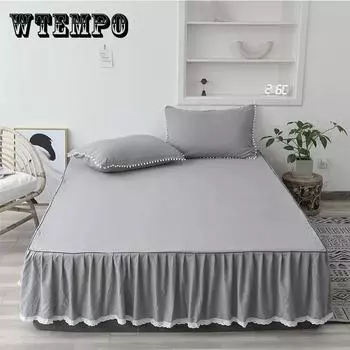 Цельный однотонный чехол для матраса, простыня из стираного хлопка, защитный чехол Simmons, эластичный нескользящий чехол для матраса 120x200cm