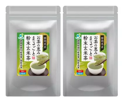 Цельный порошковый коричневый рисовый чай из префектуры Сидзуока Чайные листья из префектуры Сидзуока Изготовлены из отечественного коричневого риса Питательный цельный чай Чай для