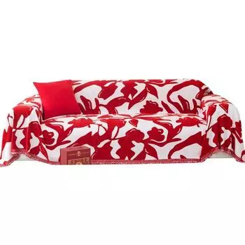 Цельный праздничный красный чехол для дивана на новоселье, свадьбу, Новый год и праздничные подушки на все времена года, чехол для дивана с полным покрытием 180*130cm