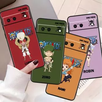 Цельный противоударный чехол Luffys для Google Pixel 8 7A 6A 5A 5 4 4A XL Pro 5G, черный чехол для телефона, мягкий чехол для телефона Fundas Capa Google Pixel 4