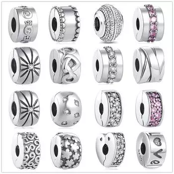 Цельный Серебро 925 Цветок Красочный Шарм Подходит Оригинальный Браслет Ювелирные Изделия Своими Руками Женские Брелки Изготовление