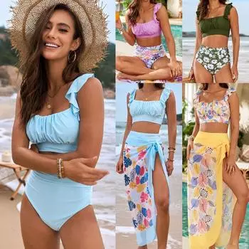 Цельный сексуальный купальник с высокой талией, женский тонкий и консервативный купальник большого размера, пляжный приморский купальник, бикини XL